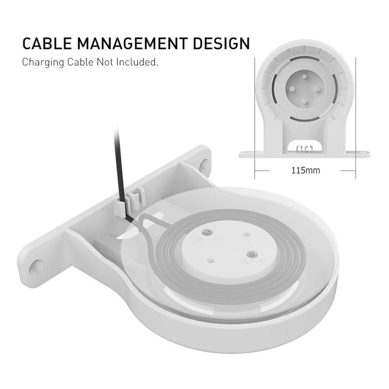 Delidigi 2 Pack ABS Wall Mount Compatible with Nest WiFi Router- AC2200 Bracket Holder Shelf for Nest WiFi Point [Built-in Cable Management](2 Pack, White) - Image 5
